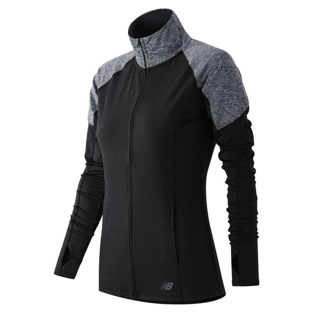 NWT Women's New Balance Studio Jacket WJ53816 Full Zip‎ Sweater Size Medium Grey